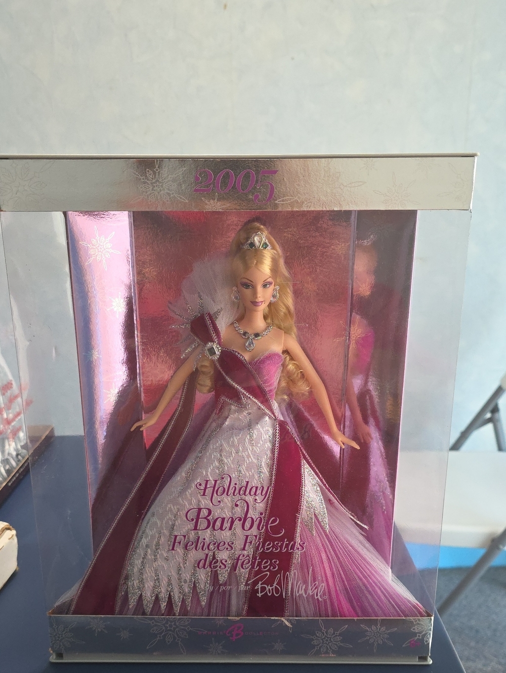 Barbie Pink and White 2005 Holiday Collector Doll by Barbie